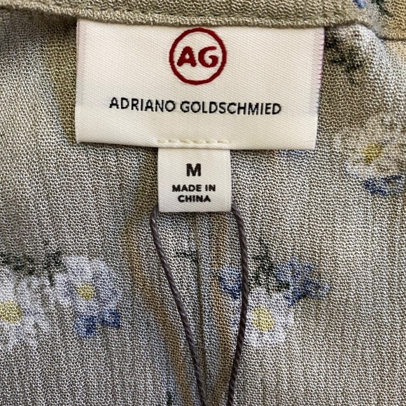 AG Maggie Tank Top, Spaghetti Straps, Floral, Patchouli Multi (Tan), Medium NWT - Picture 5 of 12